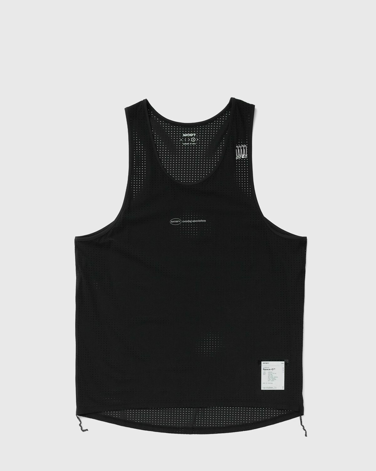 Satisfy Running Space-O Singlet Black Mens Tank Top Satisfy