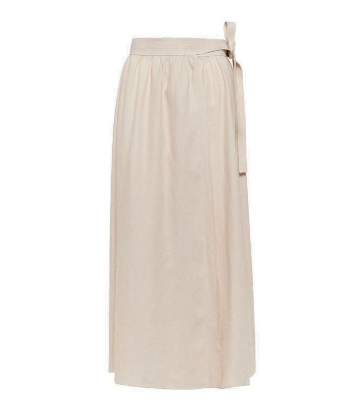 Photo: Loro Piana Linen midi skirt