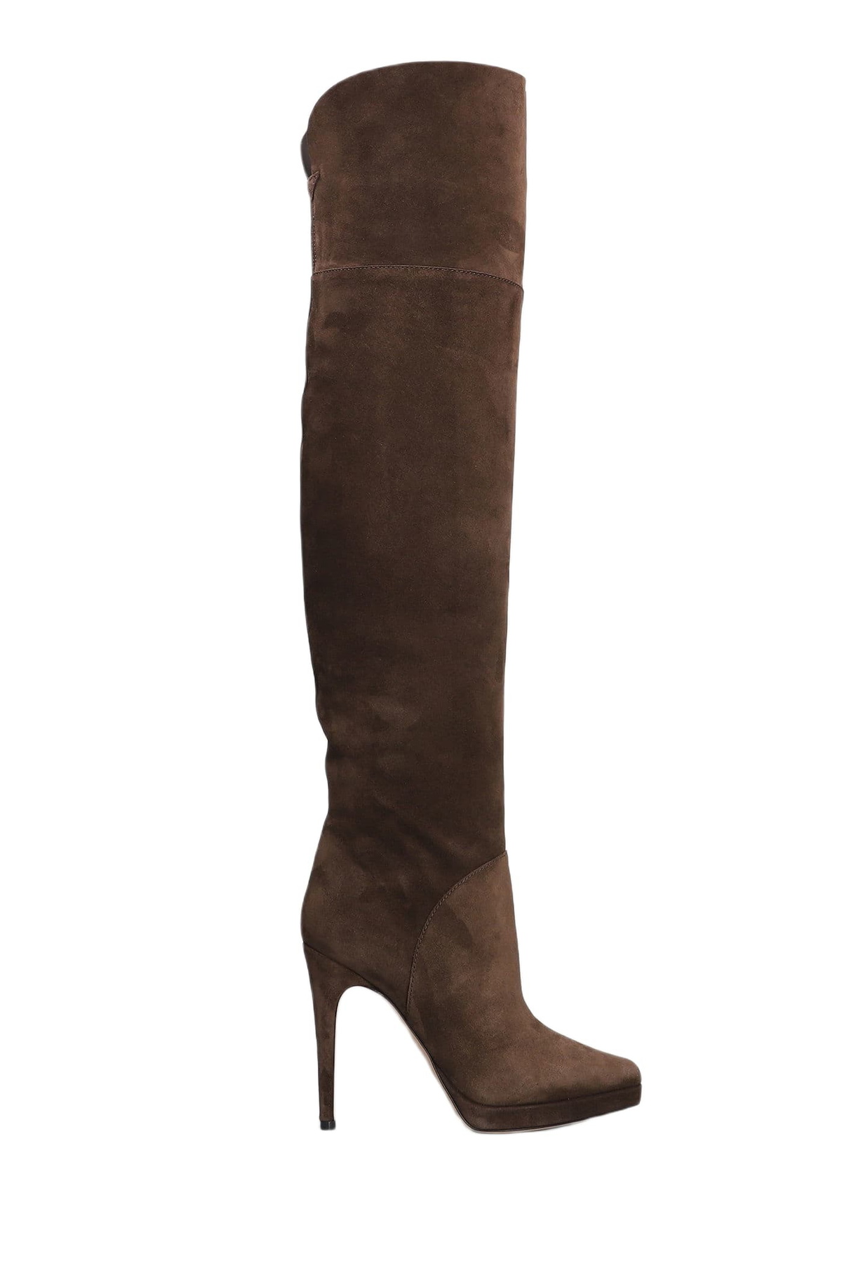 Casadei High Heels Boots In Brown Suede