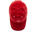 Drake's Men's D Logo Cord Cap in Red