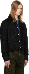 Marni Black Garment-Dyed Denim Jacket