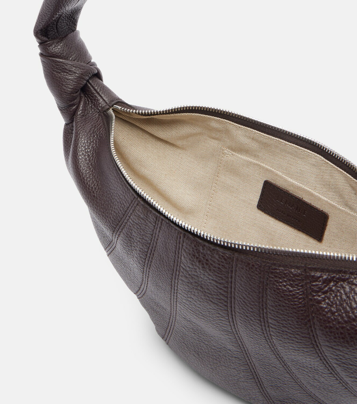 Lemaire Croissant Large leather bag