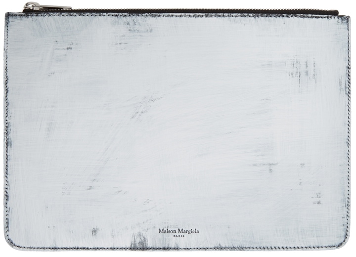 Photo: Maison Margiela White & Black Painted Leather Pouch