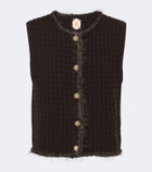 Jardin des Orangers Waffle-knit wool and cashmere sweater vest