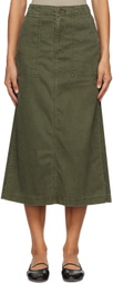 Levi's Khaki Surplus Midi Skirt
