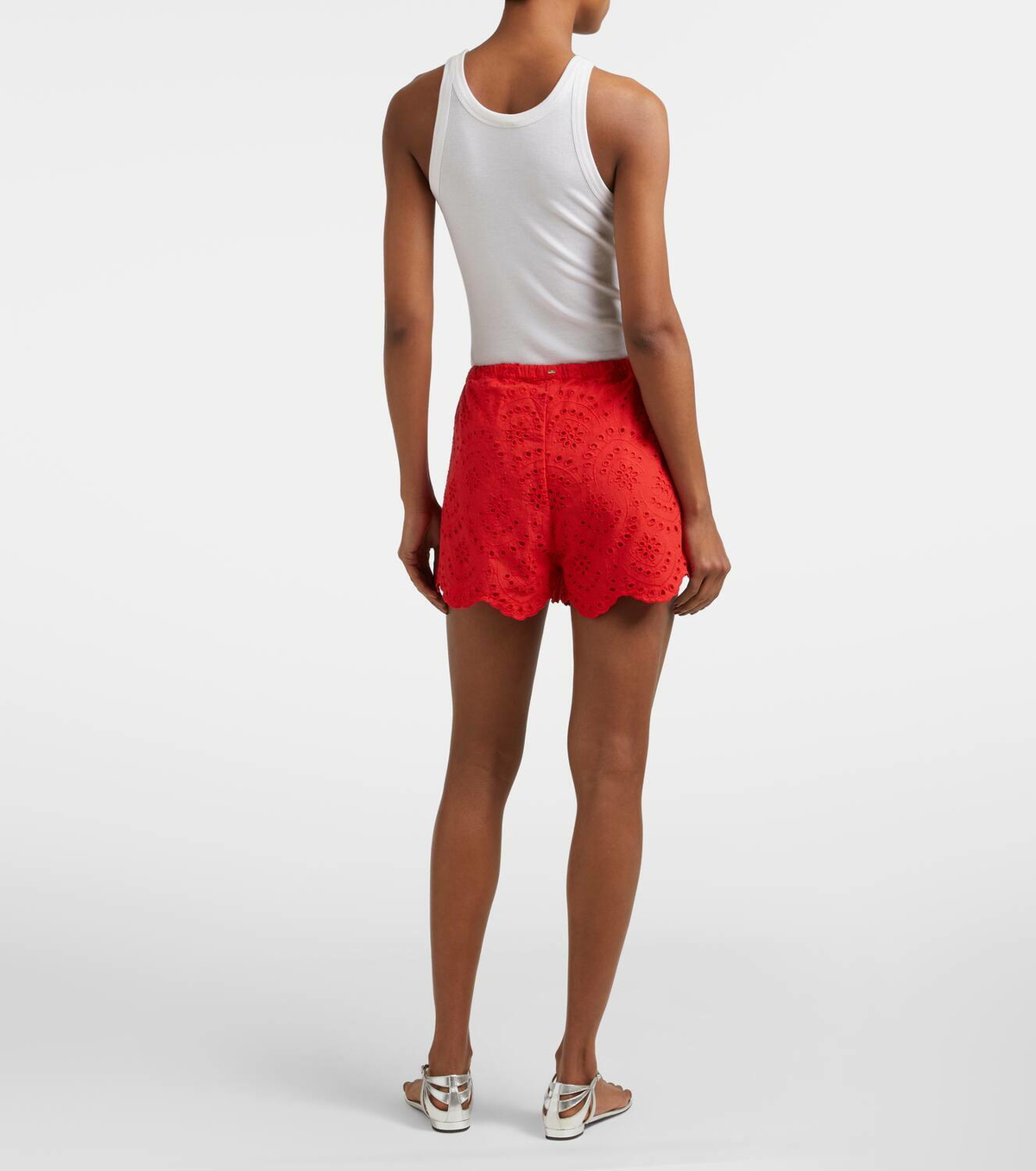 Poupette St Barth Broderie anglaise cotton shorts
