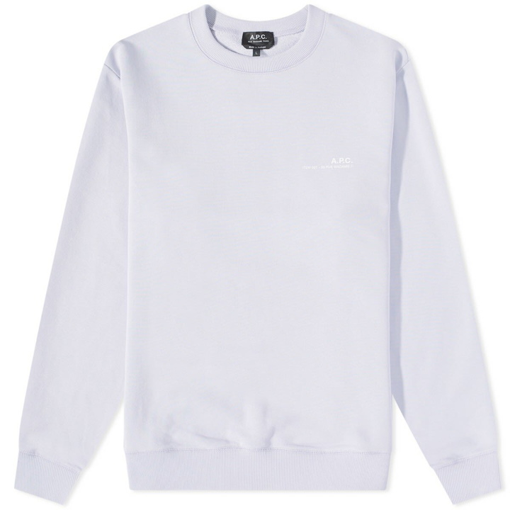 Photo: A.P.C. Men's Item Logo Crew Sweat in Parma