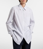 The Row Gavina pinstriped cotton poplin shirt
