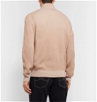 Brunello Cucinelli - Slim-Fit Ribbed Cashmere Half-Zip Sweater - Neutrals
