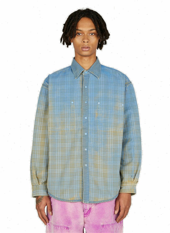 Photo: NOTSONORMAL - Double Flannel Overshirt in Blue