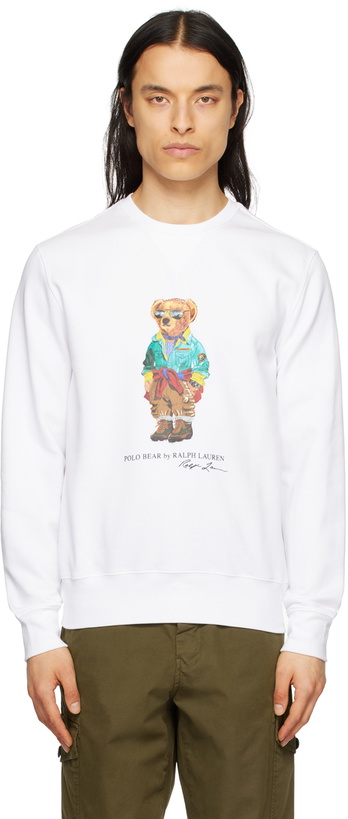 Photo: Polo Ralph Lauren White Polo Bear Sweatshirt