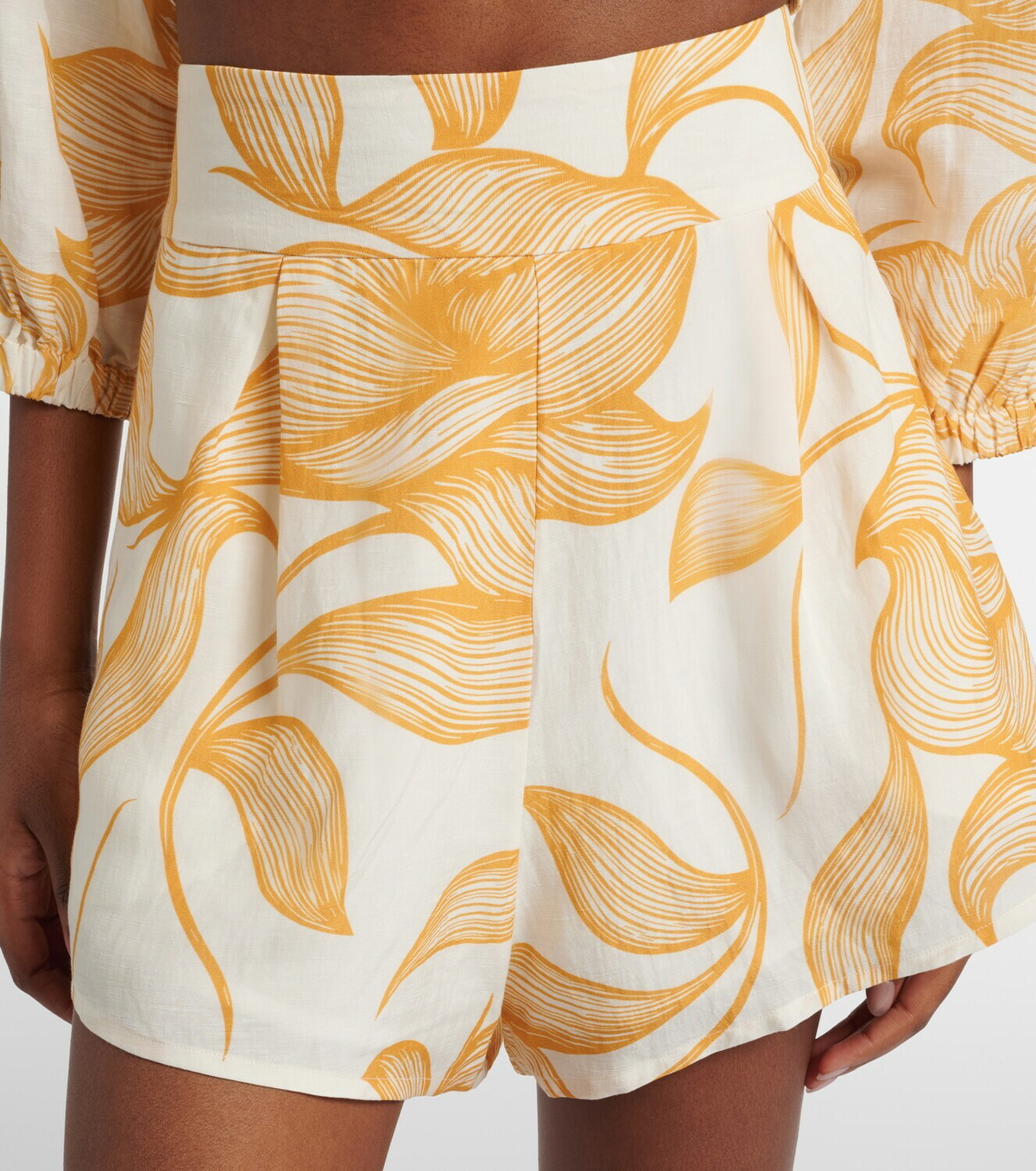Adriana Degreas Foliage printed wide-leg shorts