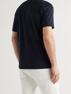 DUNHILL - Logo-Embroidered Cotton-Jersey T-Shirt - Blue