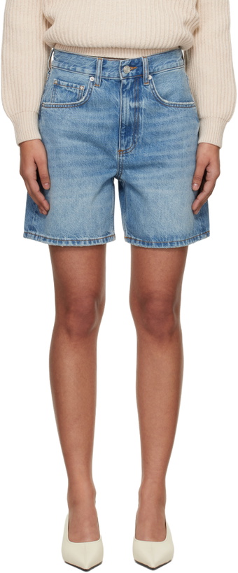 Photo: ANINE BING Blue Heath Shorts