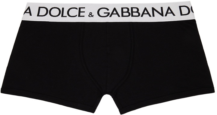Photo: Dolce & Gabbana Black Cotton Boxer Briefs