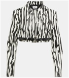 Coperni - Zebra-print cropped blazer