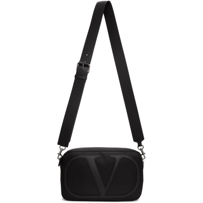 Photo: Valentino Black Valentino Garavani VLogo Messenger Bag