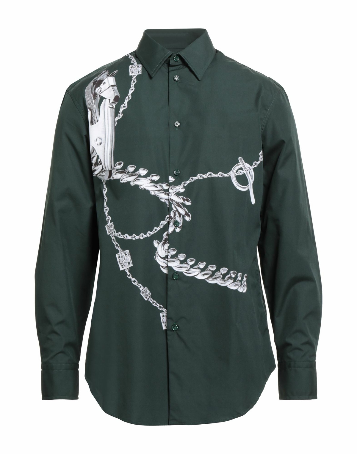 Burberry Mens Shirt Dark in Green