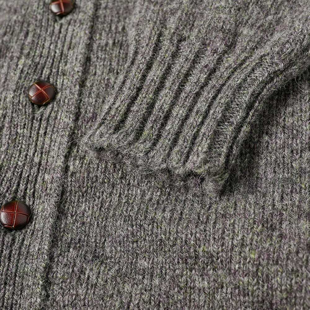 Jamieson's of Shetland Men's V Neck Cardigan in Slate Jamieson's