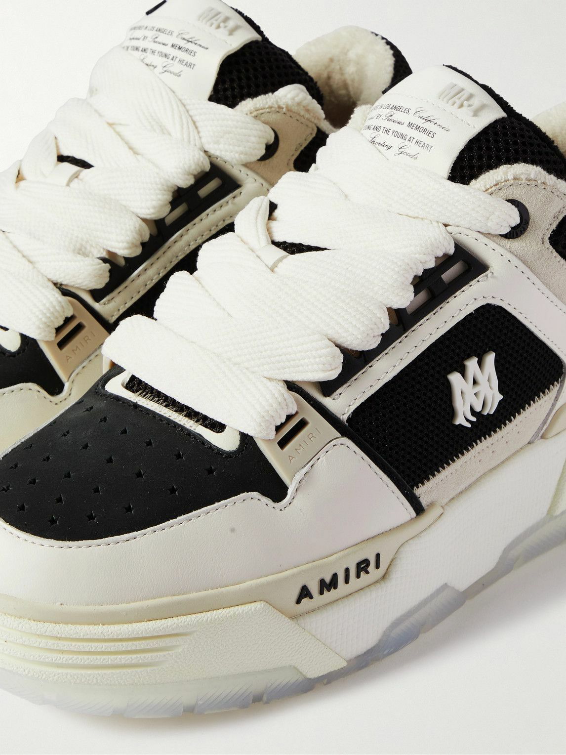 AMIRI - MA-1 Leather, Nubuck and Mesh Sneakers - White Amiri