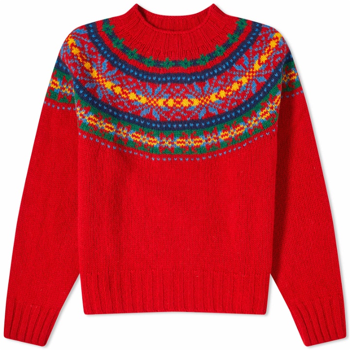 Photo: Howlin by Morrison Men's Howlin' Living In The Light Fairisle Knit in Flaming Red