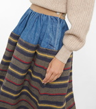 Visvim - Elevation wool, silk and linen midi skirt