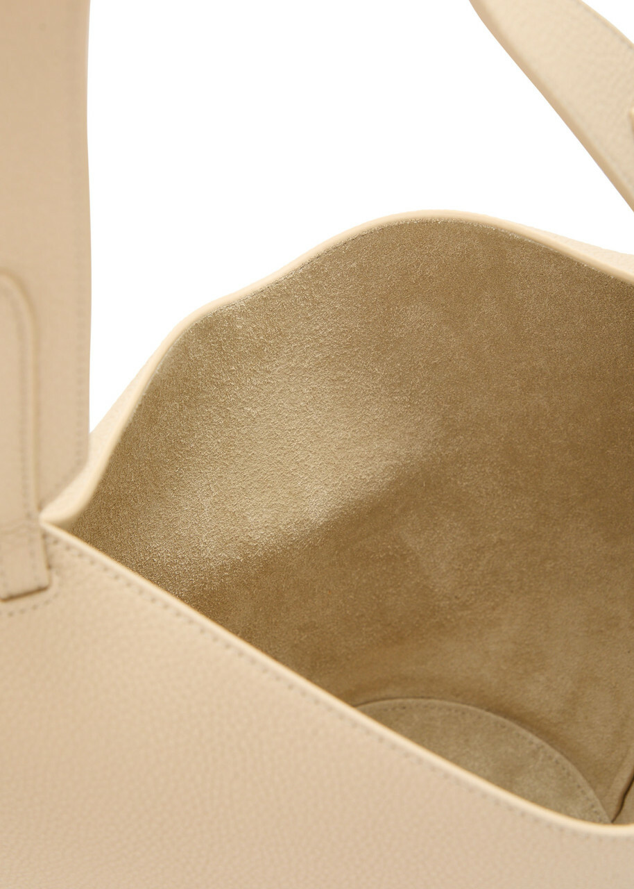 Khaite Lotus Mini Grained Leather Tote bag - Ivory - One Size