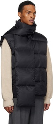 MM6 Maison Margiela Black Scarf Down Vest