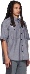 AAPE by A Bathing Ape Gray Embroidered Shirt