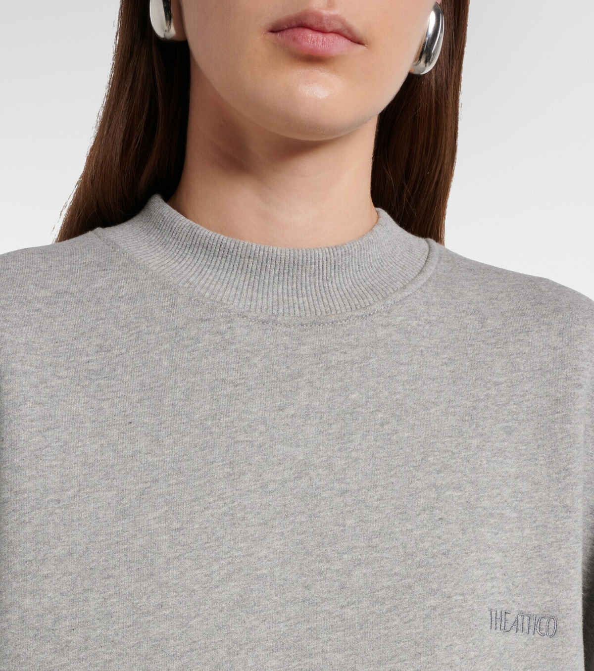 The Attico Oversized cotton jersey sweatshirt