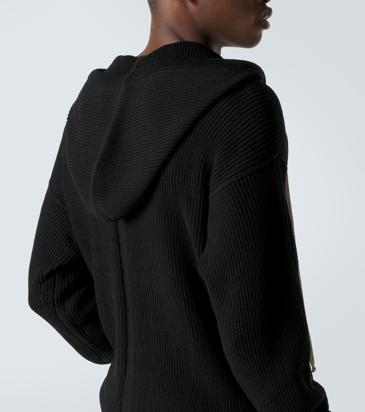 Rick Owens Ribbed-knit virgin wool hoodie