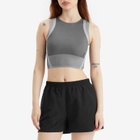ON Women's Studio Knit Crop Top in Rock/Glacier