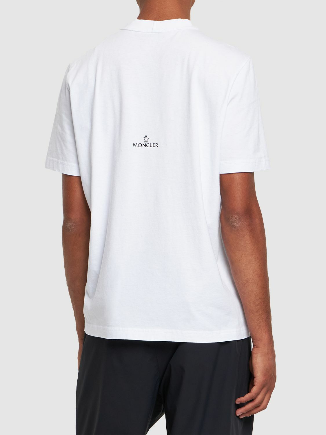 MONCLER - Logo Cotton Jersey T-shirt Moncler