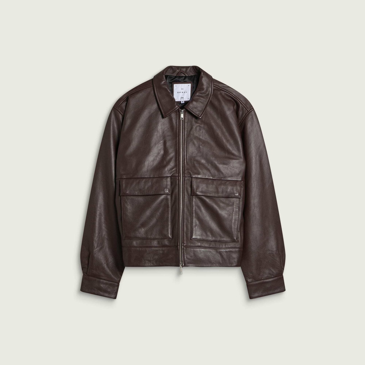 Edwin Men's Dogma Jacket in Brown Burgundy