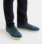 Loro Piana - Soho Walk Nubuck Sneakers - Blue
