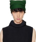 HOMME PLISSÉ ISSEY MIYAKE Green Pleats Tube Beanie