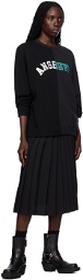 UNDERCOVER Black Pleated Midi Skirt