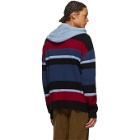 JW Anderson Blue Striped Anchor Hoodie
