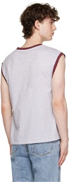 Second/Layer Gray Ringer Tank Top