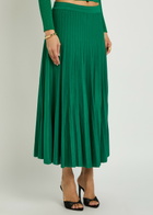 Simkhai Margoux Ribbed Stretch-knit Midi Skirt Green