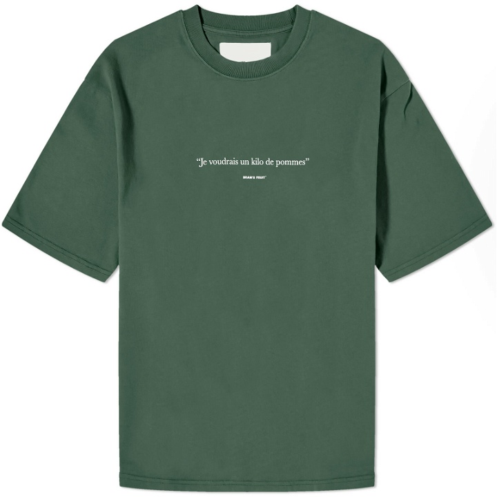 Photo: Bram's Fruit Men's Slogan T-Shirts in Green