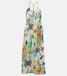 Velvet Leyla printed cotton midi dress