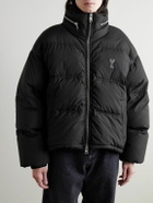 AMI PARIS - Logo-Appliquéd Quilted Shell Down Jacket - Black
