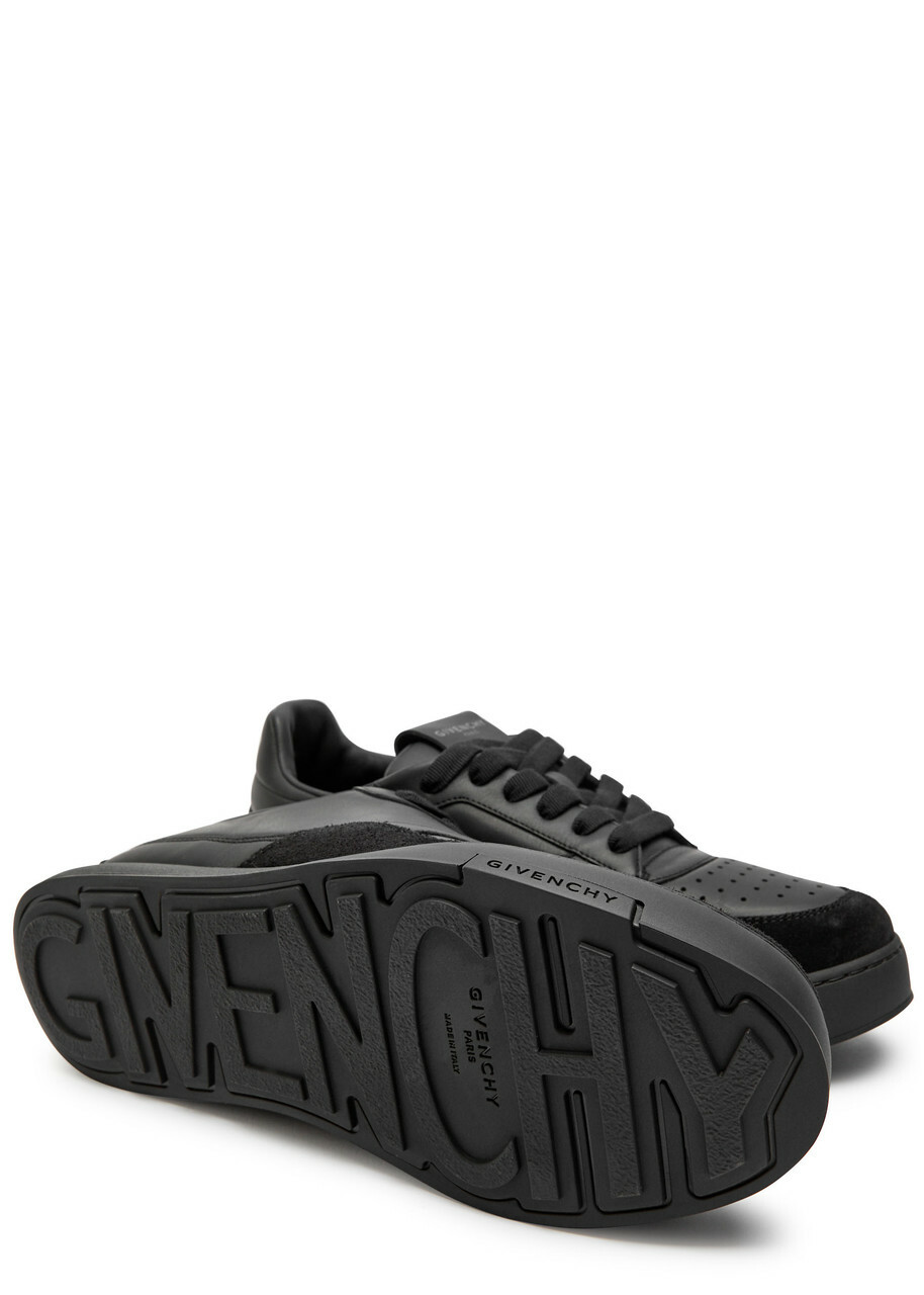 Givenchy Yard Court Panelled Leather Sneakers Black