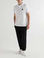 Moncler - Logo-Appliquéd Cotton-Piqué Polo Shirt - White