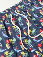 Rubinacci - Straight-Leg Mid-Length Printed Swim Shorts - Blue