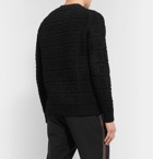 Fendi - Logo-Jacquard Chenille Sweater - Black