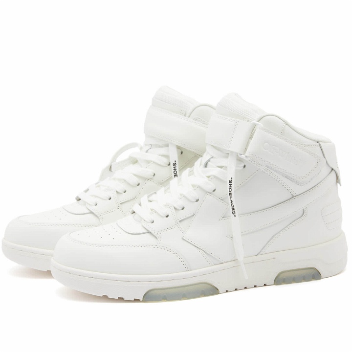Photo: Off-White Men's Out Of Office Mid Leather Sneakers in White