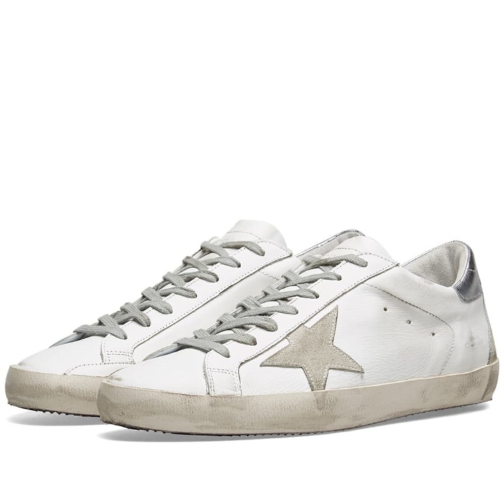 Photo: Golden Goose Deluxe Brand Superstar Leather Sneaker White & Silver