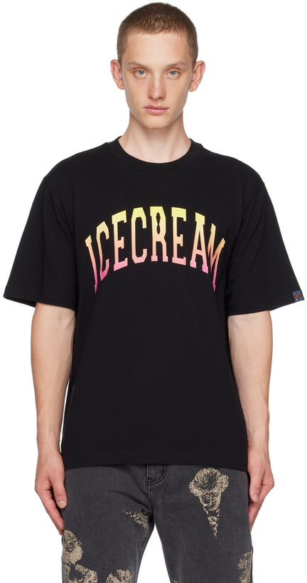 Photo: ICECREAM Black College T-Shirt
